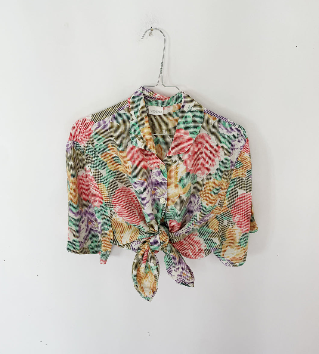 Floral print blouse (M)